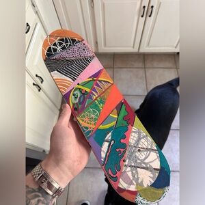 Homemade Abstract Painted Skateboard Deck (Art and Fully Functional)